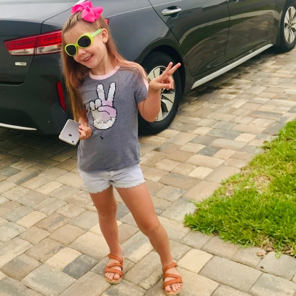 A&F Flip Sequin Girls Shirt
